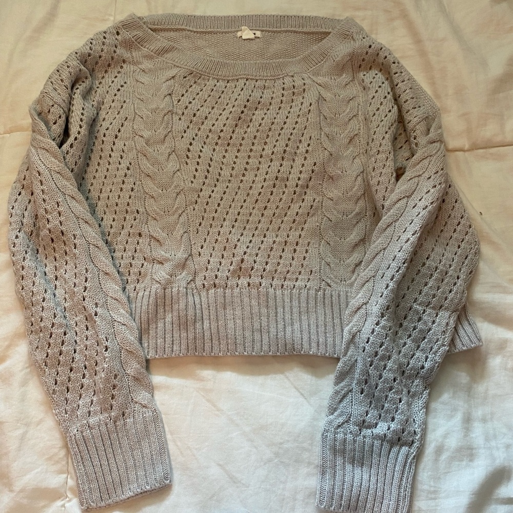 Grey garage sweater